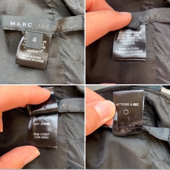 Marc Jacobs Black /Blush Sleeveless Full Ruched Bottom Dress Size 4 - Picture 8 of 8